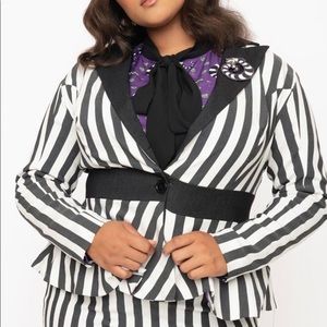 *NEW* Black & White Stripe Peplum Maitland Blazer